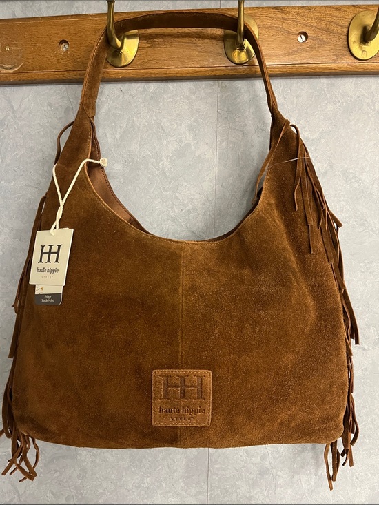 Haute Hippie Handbags - Haute Hippie Brown Suede Fringe Hobo Bag NWT